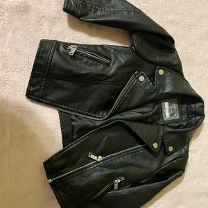 Black  leather jacket for girls 24-36 months